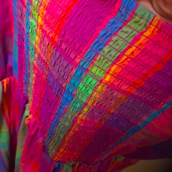 A NEW DAY VIBRANT MADRAS PLAID SUNDRESS • SPAGHETTI STRAPS • FISHTAIL HEM•SZ XXL - Picture 10 of 17